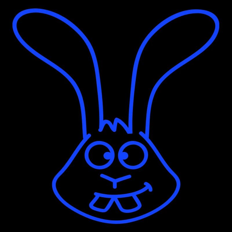 Rabbit looks squints grimace funny silly smile