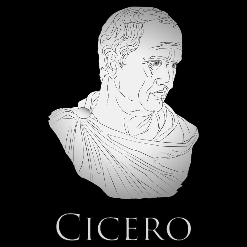 ritratto di Cicerone, disegno, nero
