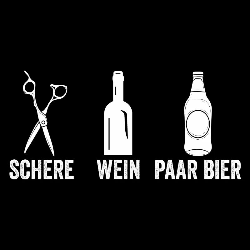 Wein Schere Paar Bier