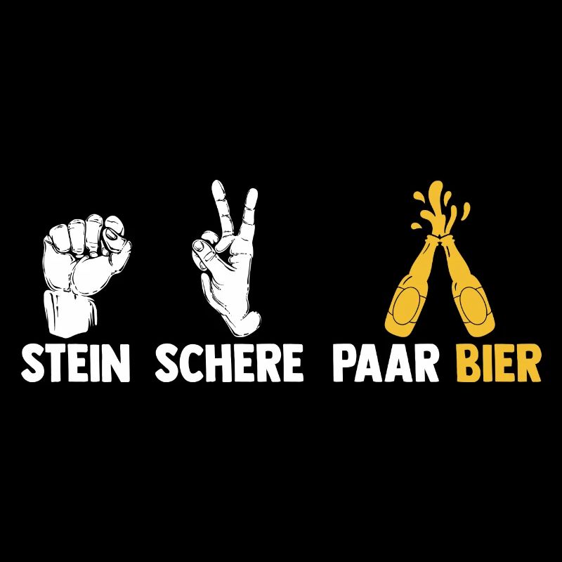 Stein Schere Paar Bier