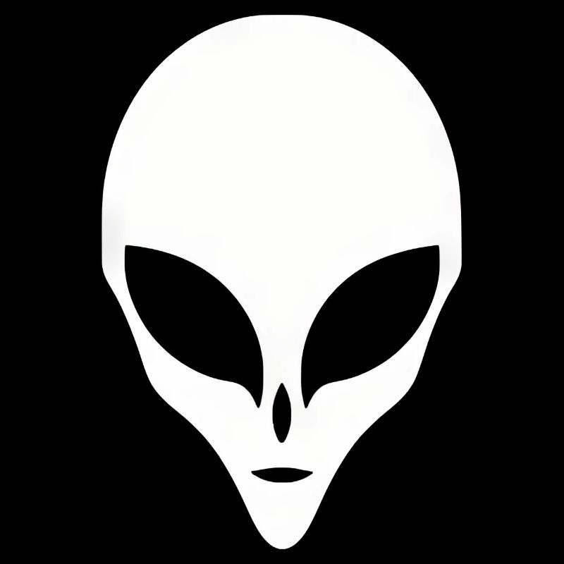 Alien Silhouette Head Face