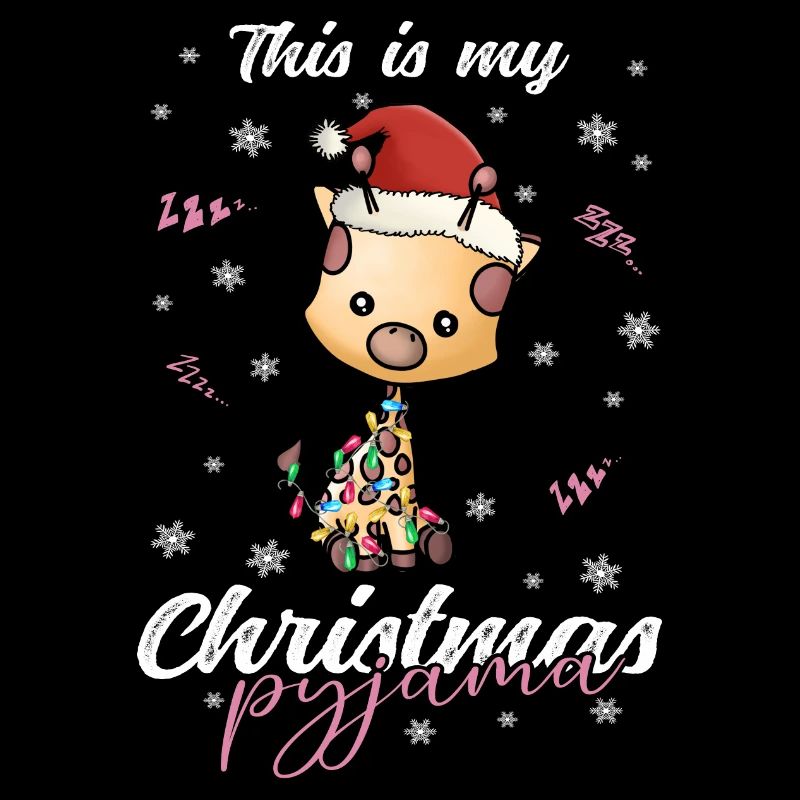 Giraffe Pyjama Weihnachten Schlafen