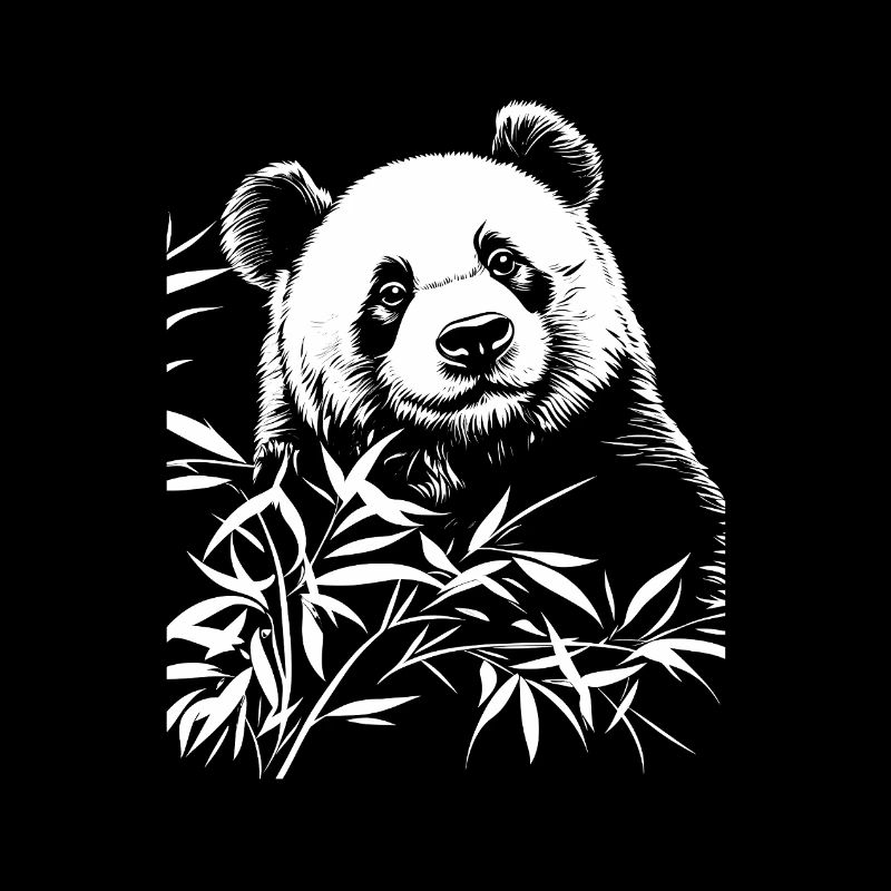 Mignon Panda Floral Jungle Graphique