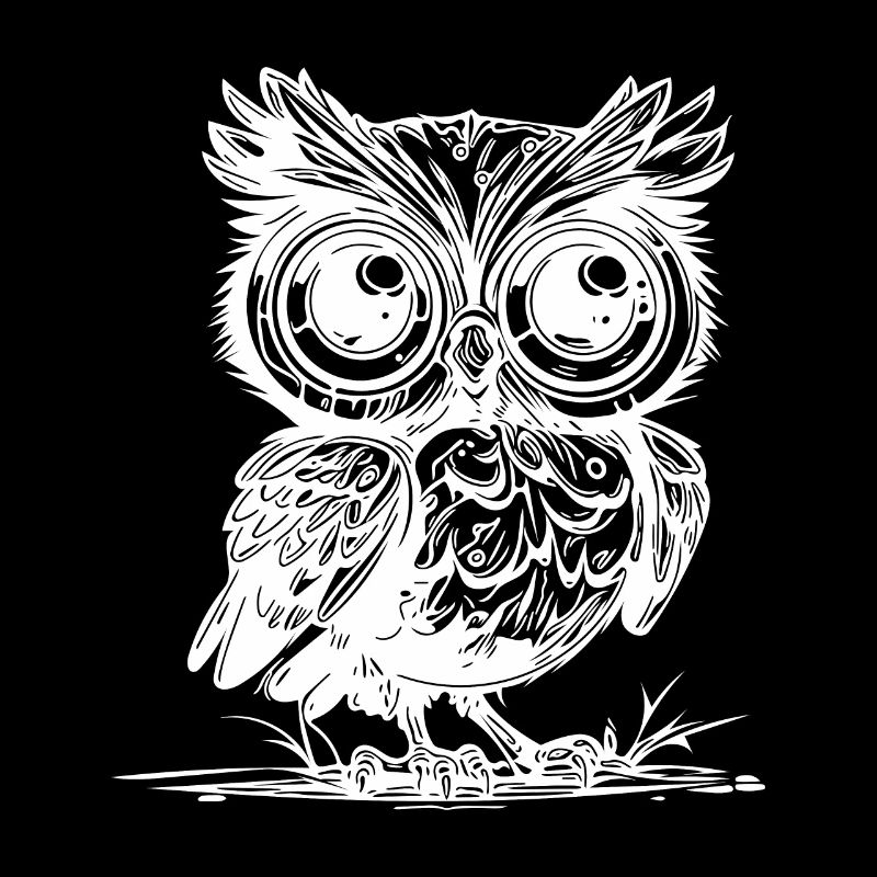 Wald Eule mit großen Augen