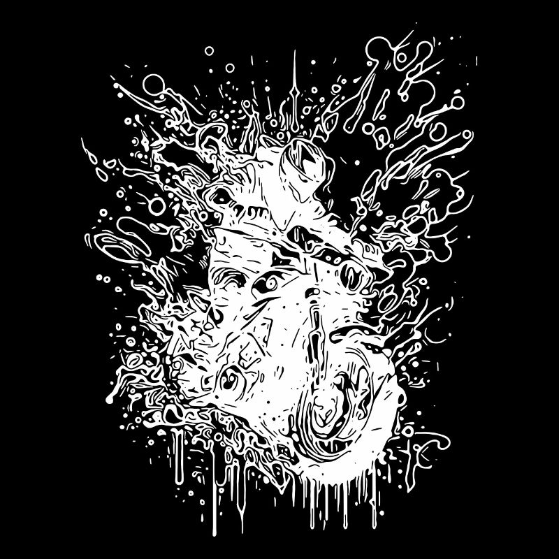 Motorrad Geländefahrt Tattoo Splash Style