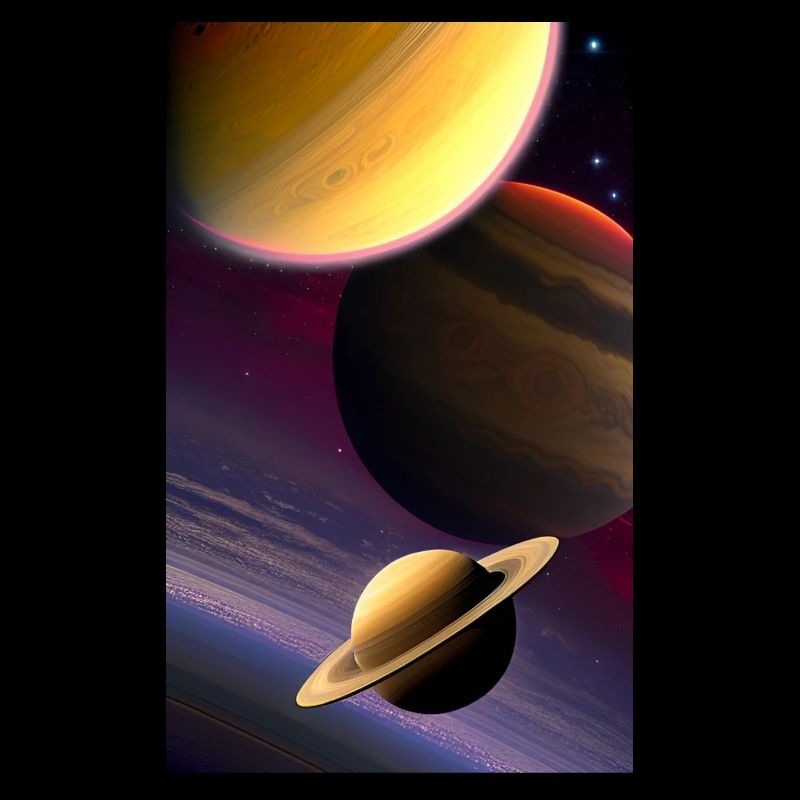 Cosmic Planetsand Galaxy Art