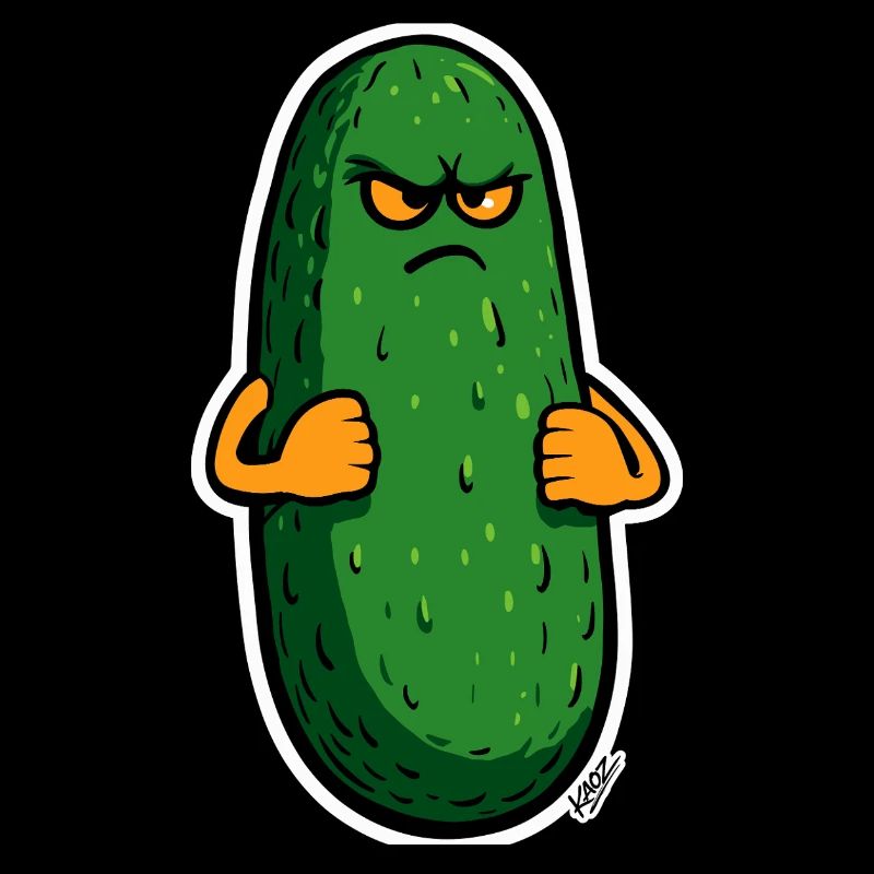 Grumpy Pickle Mascot