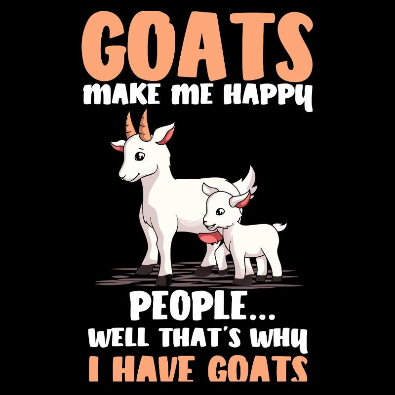 Goats Make Me Happy Quote Artwork