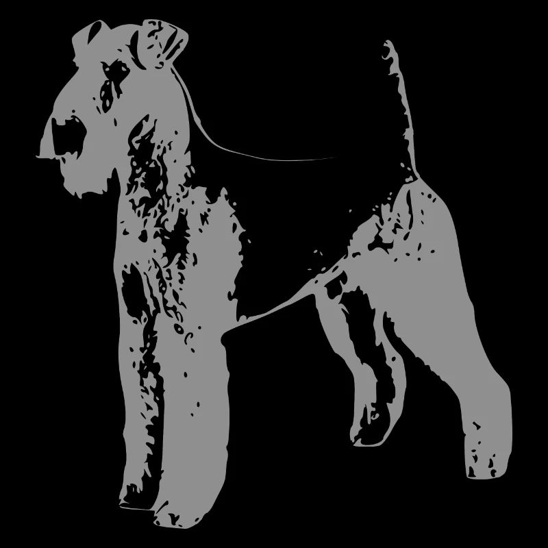 Airedale Terrier graustufen
