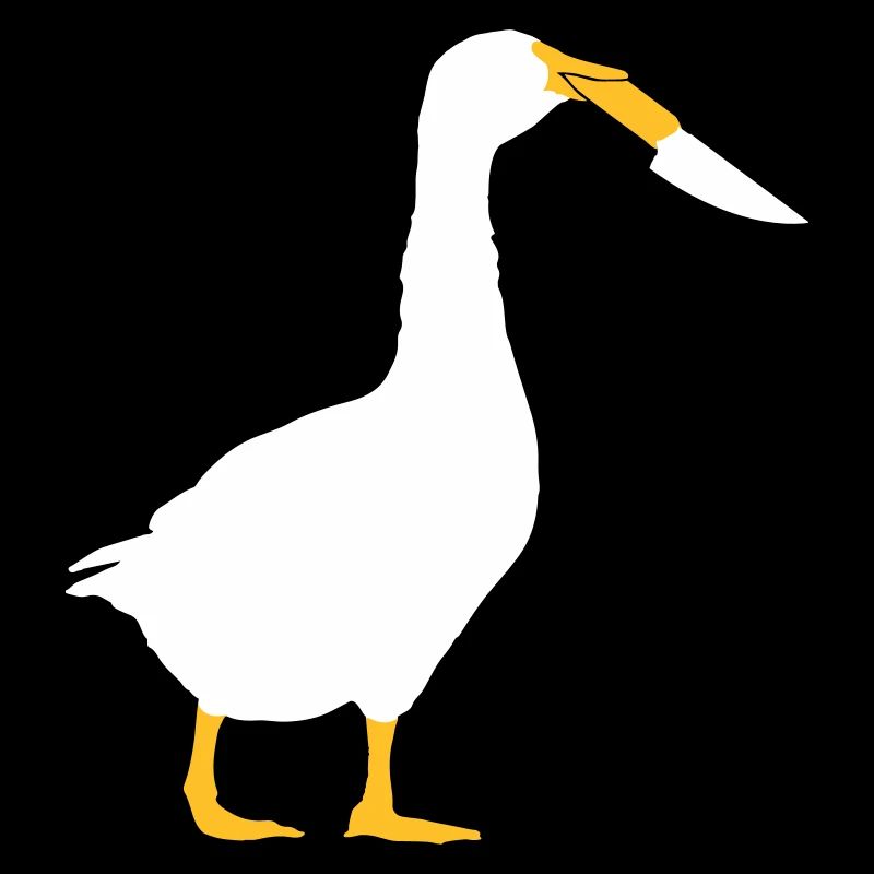 Gefährliche bewaffnete Gans