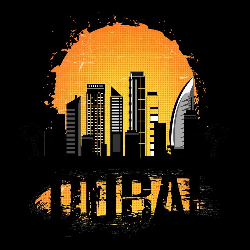 Dubai Skyline Soleil Soleil Palmes Summer Sun Palms