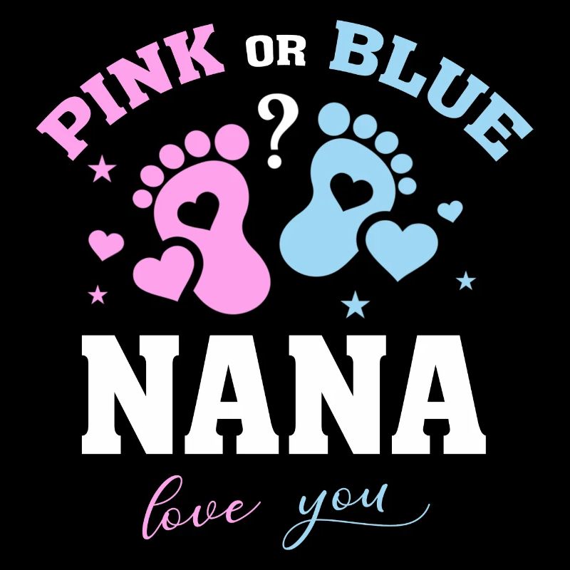 Rosa oder blau Geschlecht enthüllt Nana Oma T-Shirt