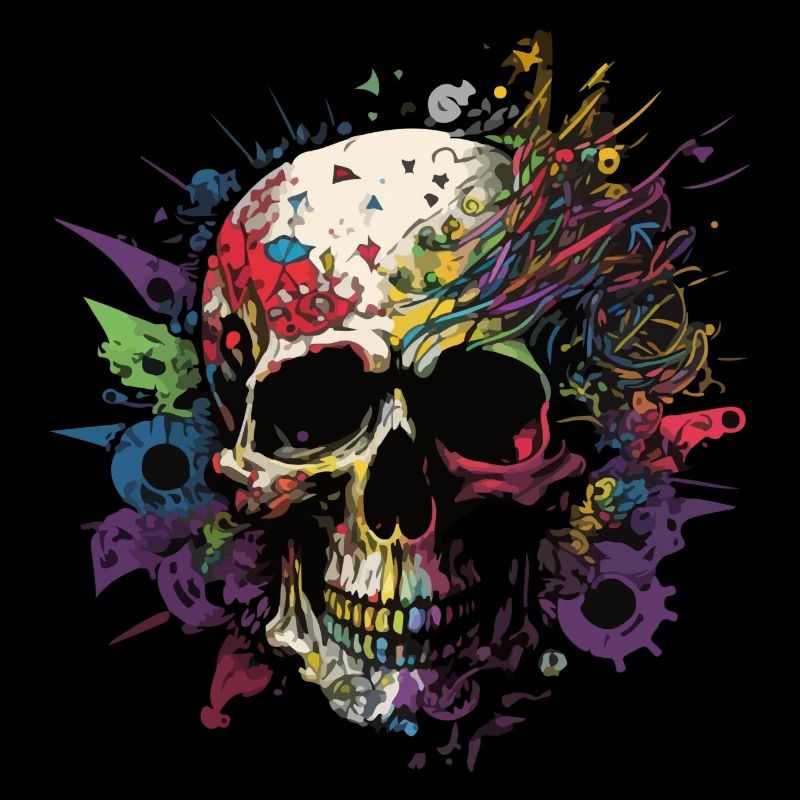 Farbiger Schädel