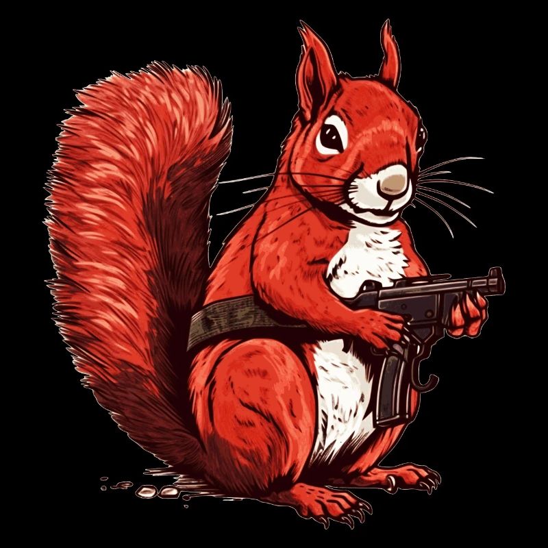 Wehrhaftes süßes Eichhörnchen beweist Mut