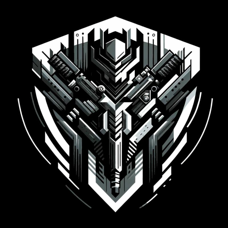 Monochromes Mech-Herz