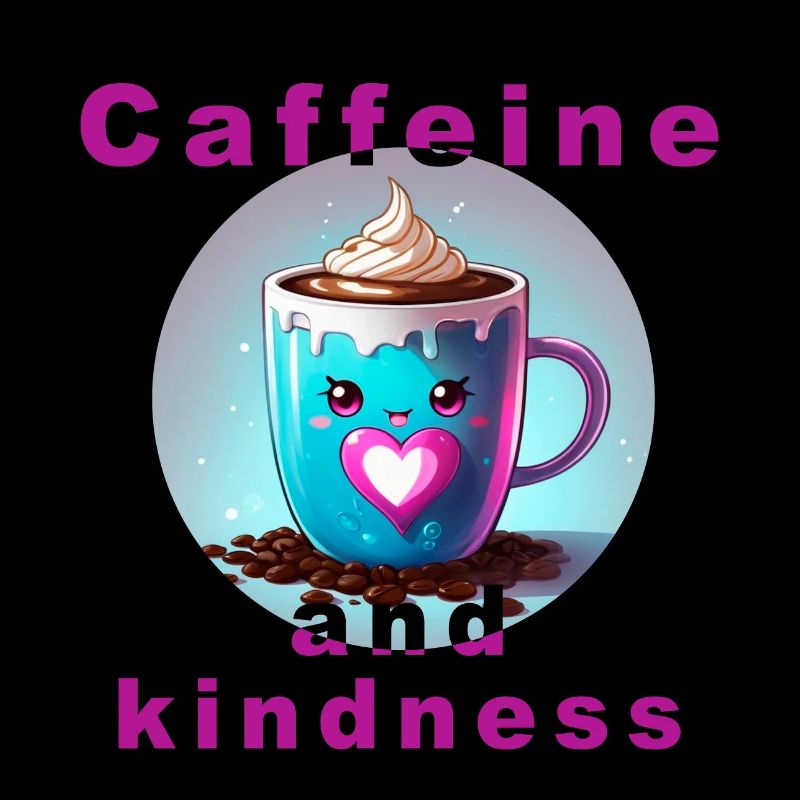Loving coffee mug with message "Caffeine and kin