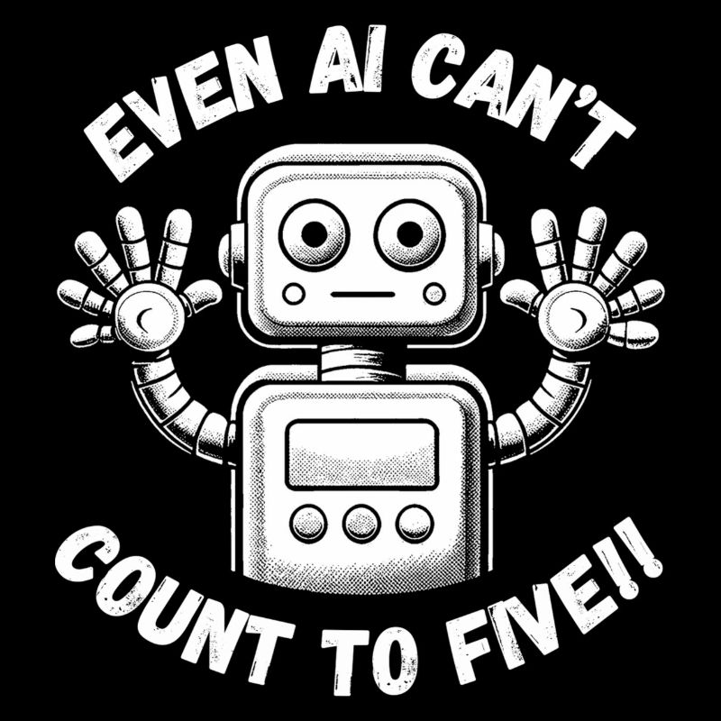Robot confus (IA) avec 12 doigts