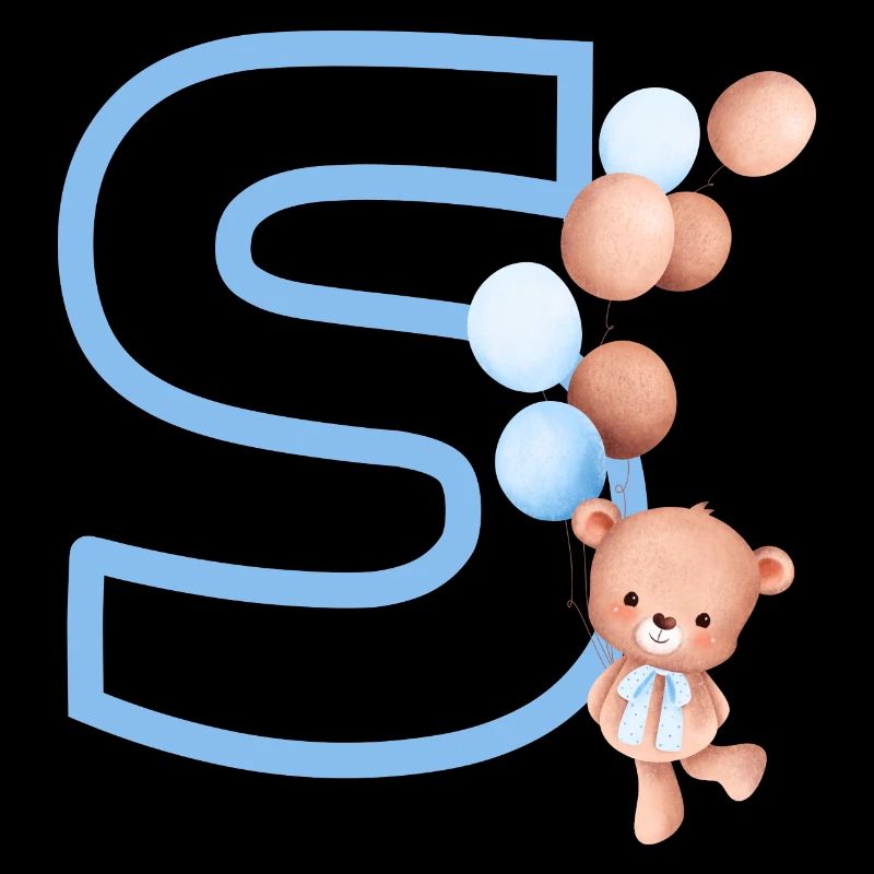 Blauer Buchstabe Bär