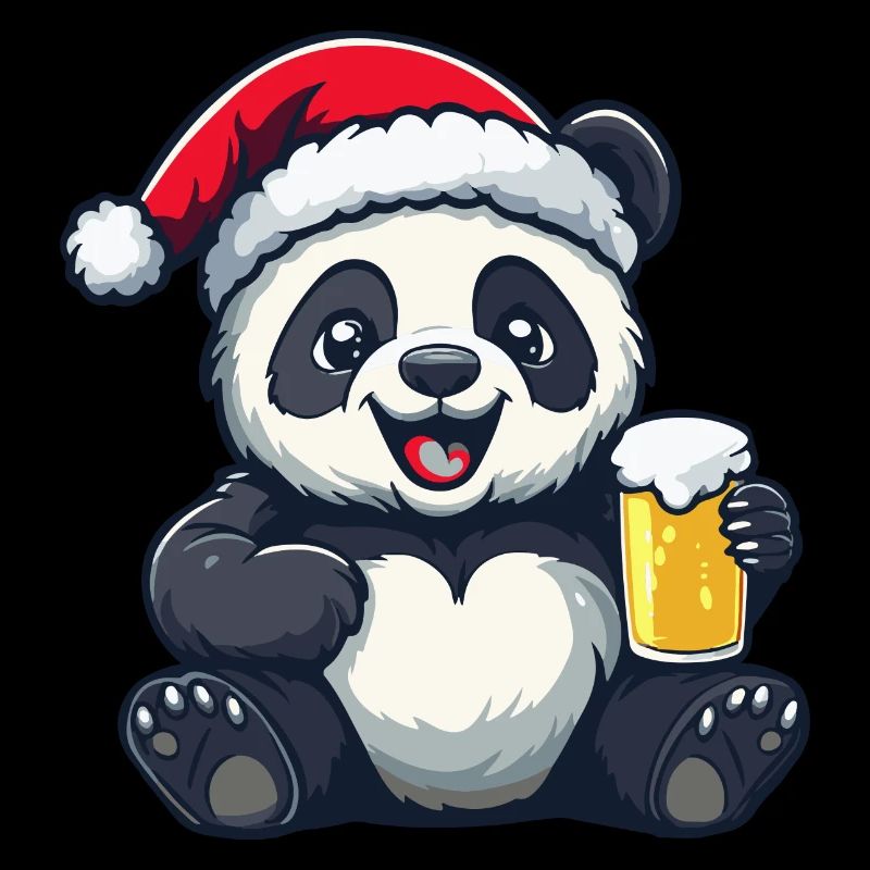 Panda Bière de Noël Drôle