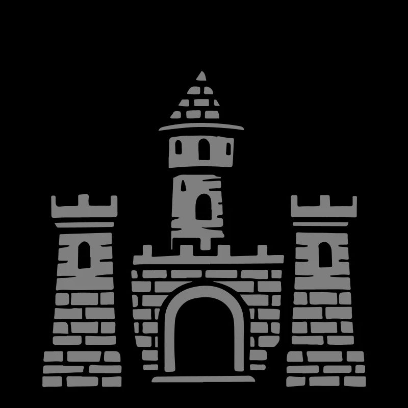 Symbole du château mur de pierre