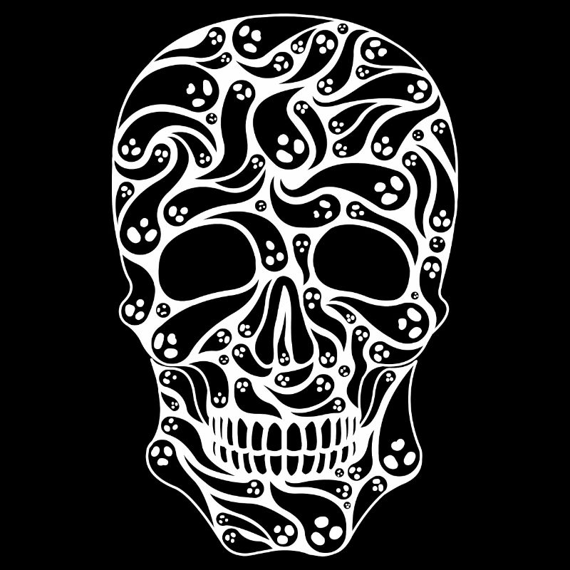 Scary Ghost Skull Head Spooky Halloween Costume