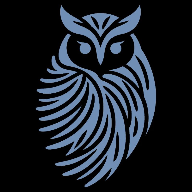Minimalistische Eule Abstrakte Silhouette