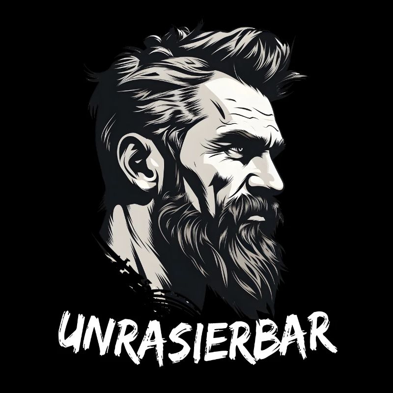 Wikinger Bartträger Lustiger Bart Spruch