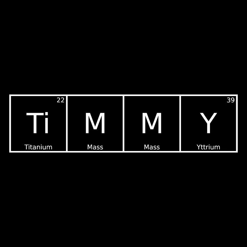 Timmy Nom Prénom Chimie Tableau périodique Éléments