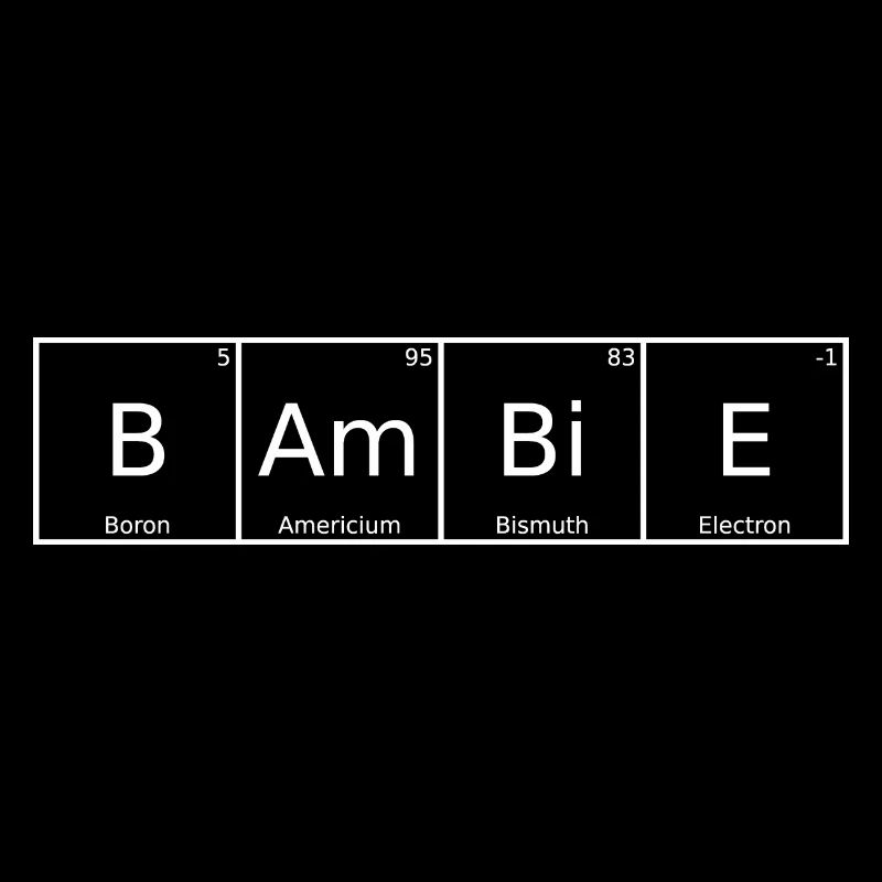 Bambie Name First Name Chemistry Periodic Table Elements