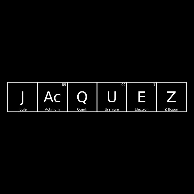 Jacquez Nom Prénom Chimie Tableau périodique Élément