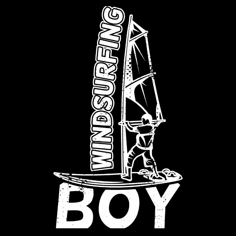 Funny windsurfer boy