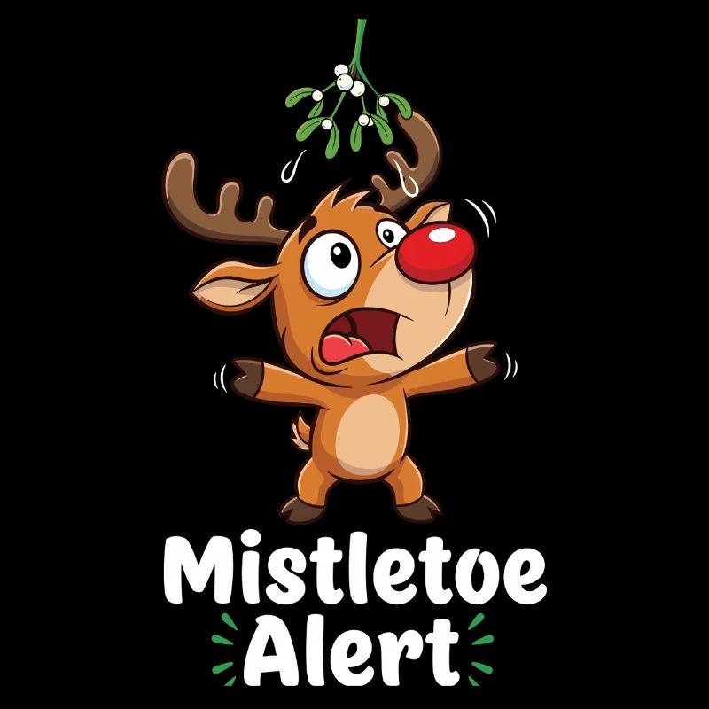 Reindeer with mistletoe