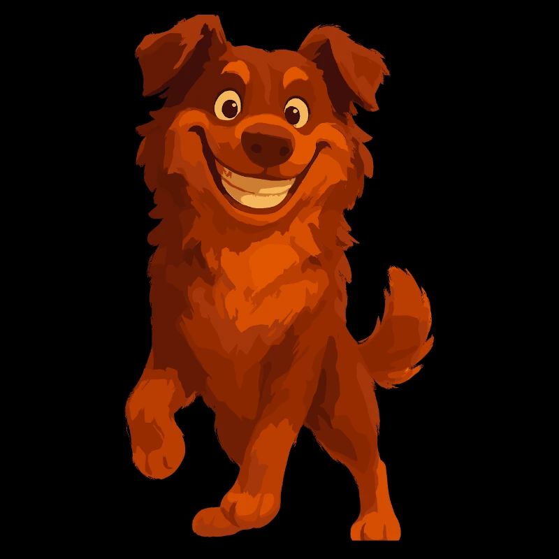 Australian Shepherd Cartoon Grinsen