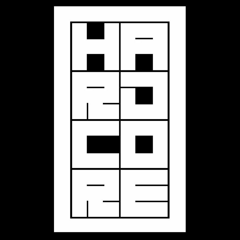 Logographe typographique hardcore audacieuse et blocée