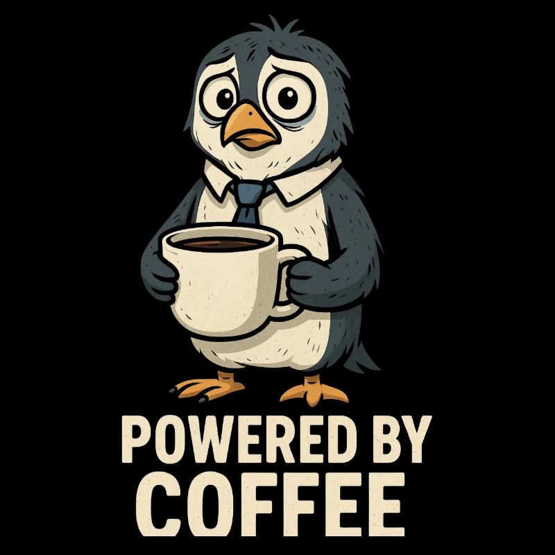 Kaffeepinguin mit Stil