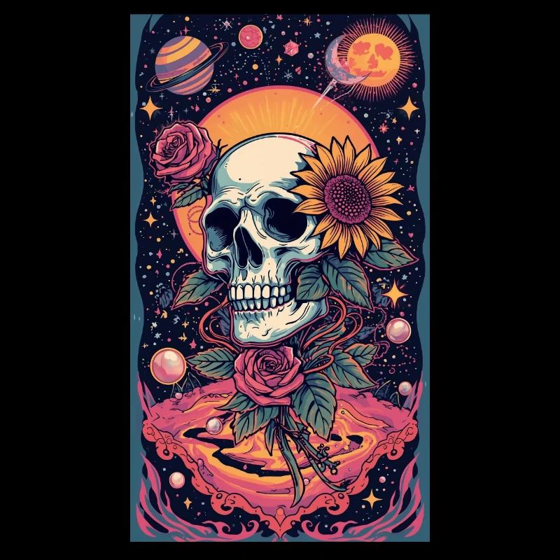 Skull and Space Flower