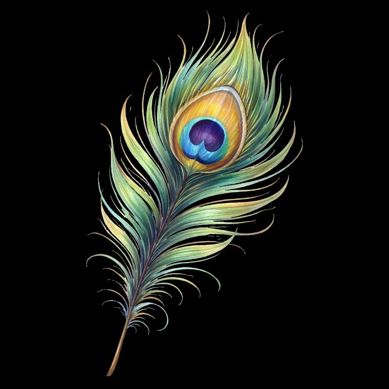 Illustration de plume de paon Élégance élégante