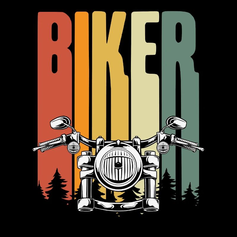 Bunte Biker Retro