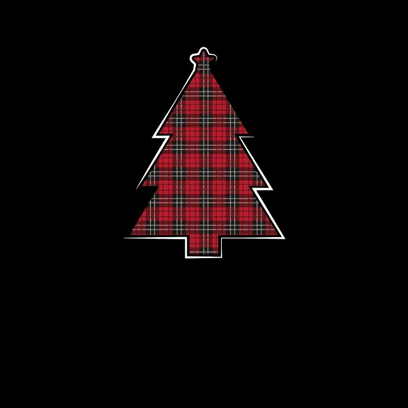 Roter karo Weihnachtsbaum