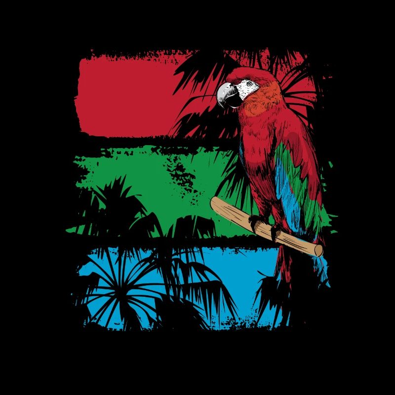 Colorful parrot on a branch