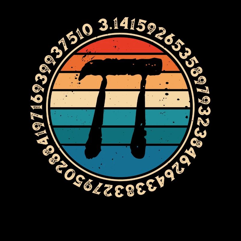 Pi numbers in a circle