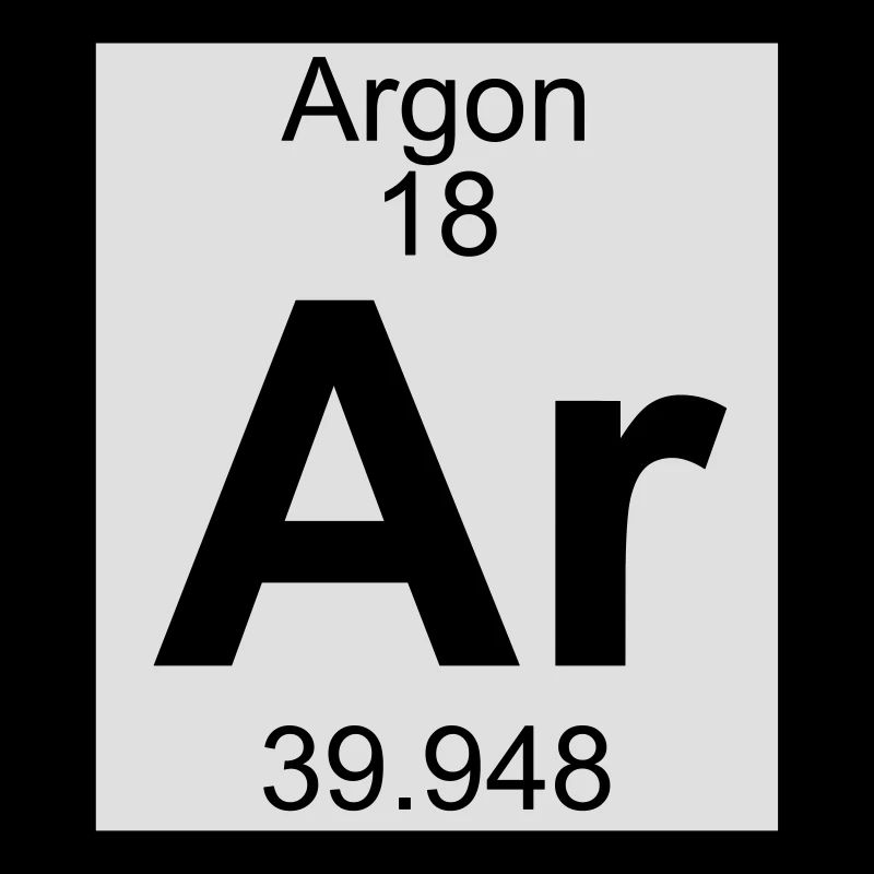 Elements 18 - ar (argon) - Full (white)
