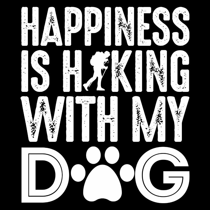 happiness is hiking with my dog Design