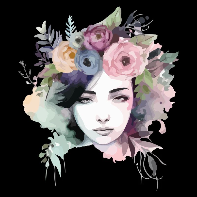 Femme aux fleurs
