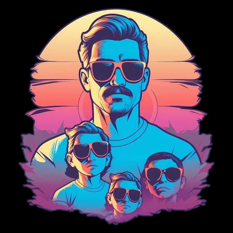 Cool Dad with kids