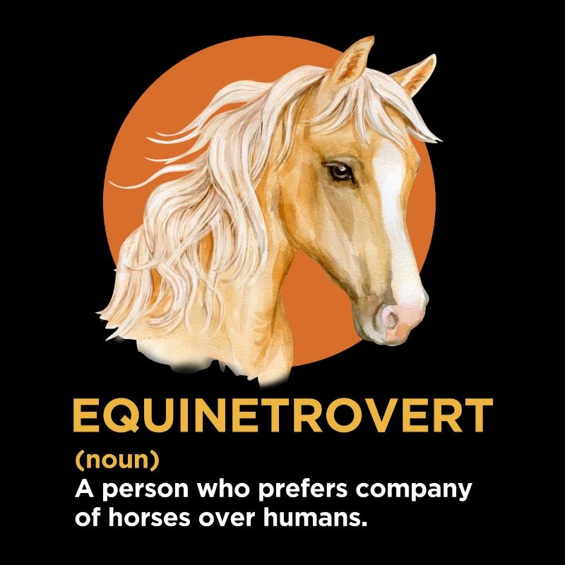 Équinetrovert Funny Horse Lover Définition