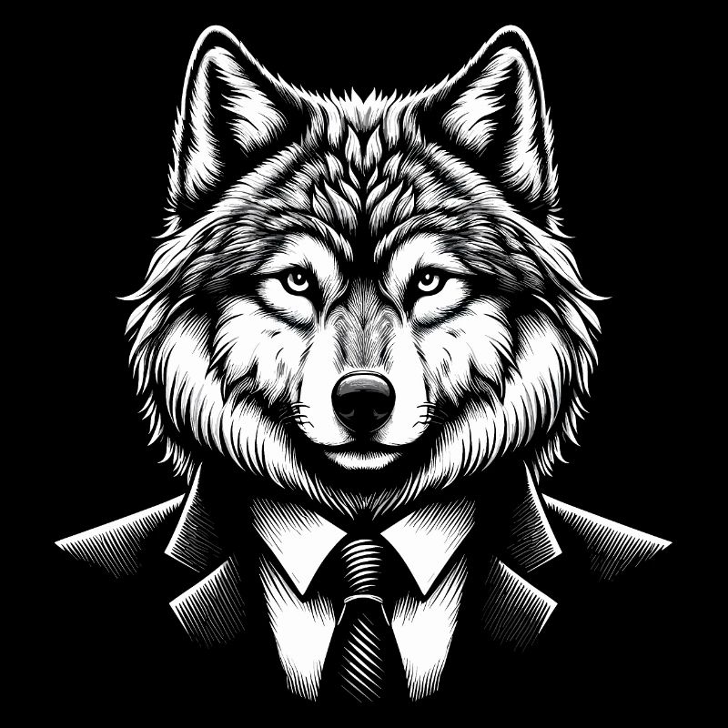 Loup costard cravate