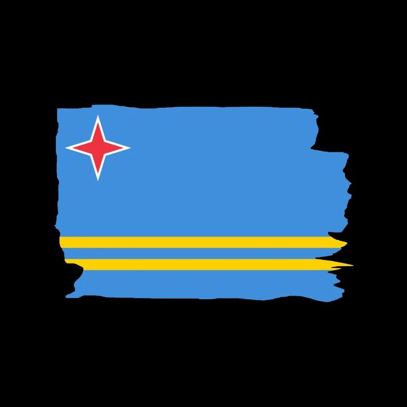 Drapeau d’Aruba - Caraïbes néerlandaises - Caraïbes