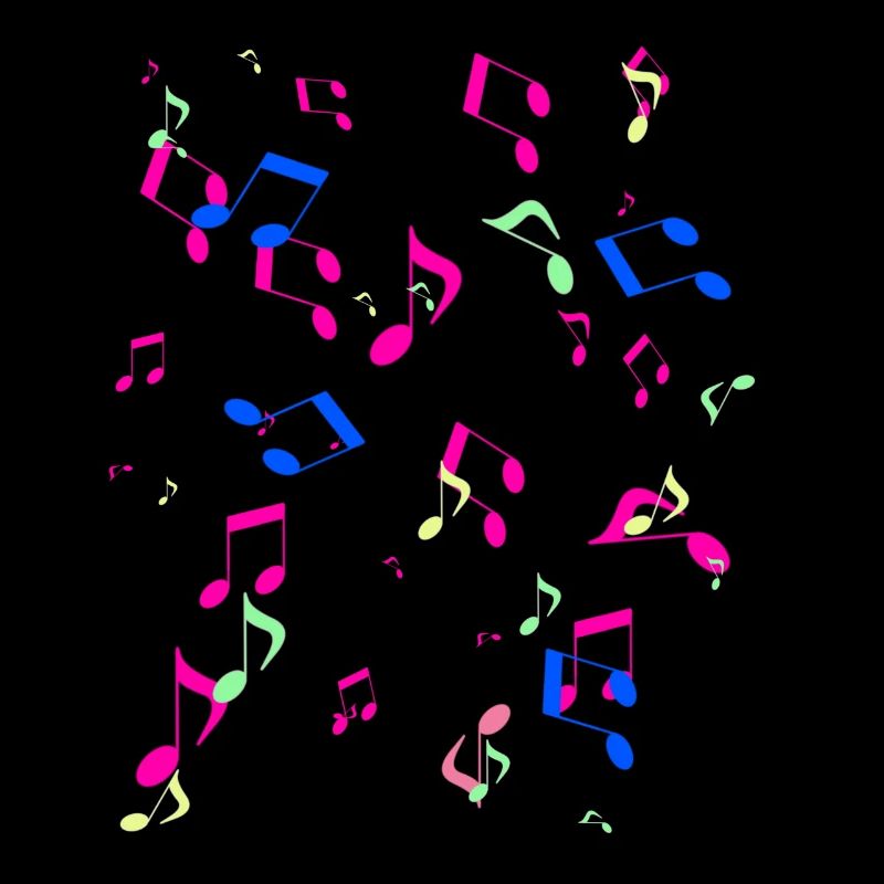 Noten, Musik, bunte Noten, bunt,pink