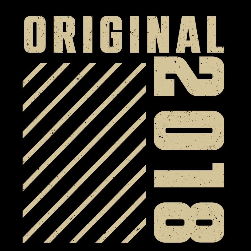 Original 2018 Authentic 2018 Vintage Bursdag